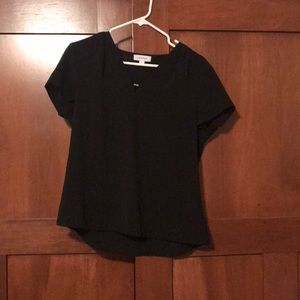 Black V-neck Blouse